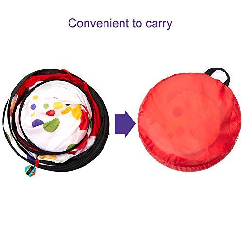 Pellor Polka Dot Design Kids Indoor/Outdoor Tunnel Tents Party Play Toy House Tunnel Tent Toy Hut