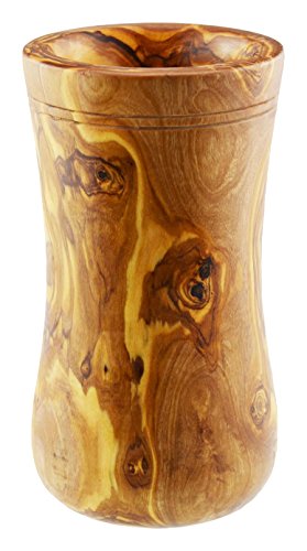 Olive Wood en Bois d'olivier Pot à ustensiles, Grain/Naturel
