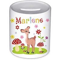 Spardose, Reh, mit Namen, für Kinder, Geschenk, Kinderspardose, Geschenk Taufe, Sparschwein, Geldgeschenke,