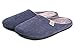 Produktbild Happy Lily Herren-Pantoffel, rutschfeste Hausschuhe, Memory-Schaumstoff, Pantoletten, Hausschuhe für den Winter, blau, uk 9-10.5