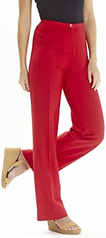JD Williams Womens Joanna Hope Linen Blend Trouser in Red 16
