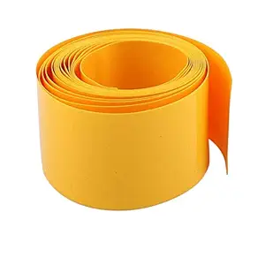 STORE99 2m 18.5mm Dia PVC Insulated Heat Shrink Tube Battery Protective Casing Yellow