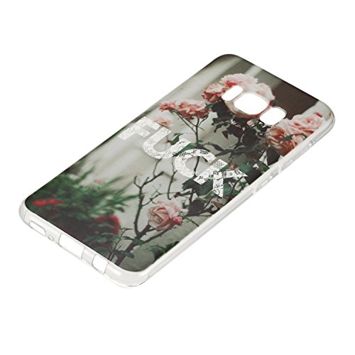 Galaxy S8 Plus Hülle,HandyHülle für Samsung Galaxy S8 Plus,Leeook Kratzfeste Scratch-Resistant Hülle TPU Case Schutzhülle Silikon Crystal Kirstall Clear Case Durchsichtig Kreative Fuck Rose Malerei Muster Transparent Weichem Silikon Schutzhülle Handy Gürtel Tasche Schutzhülle Hülle Case Cover Abdeckung Etui TPU Bumper Schale für Samsung Galaxy S8 Plus + 1 x Schwarz Eingabestift-Fuck Rose - 3