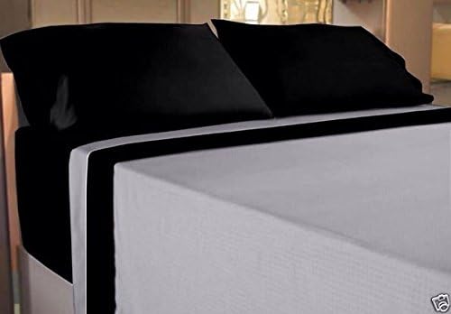 Set of 3 Black/Grey Summer Bed Sheets (as in Image) – 90/190-200 Microfibre (Easy to Iron) Fitted Sheet, Pillowcase (1 only) and Top Sheet, plus a Pack of Regalitostv Socks