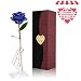 Produktbild LESHP 24K Gold Folie Rose - Beste Valentine 's Day Gifts- handgefertigt & Last Forever. Romantisches, persönliches, liebevolles Blumengeschenk für Frau Freundin Geburtstag, Muttertag, Hochzeitstag, Jahrestag, Geburtstagsgeschenk Rose