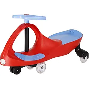 R for Rabbit Iya Iya Magic Swing Car for Baby | Twister Ride On Car | Magic Toy Car for Kids | 120 Kgs Weight Capacity | 3+ Years with Scratch Free Wheels (Red Blue)