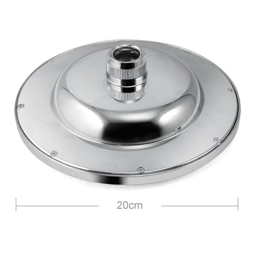 SODIAL (R) Badezimmer ABS Runde Kopfbrause Durchmesser 20 cm Duschstrahl Duschkopf - 2