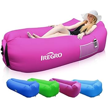 IREGRO Aufblasbares Sofa tragbarer Luftmatratze Sitzsack Luftbett