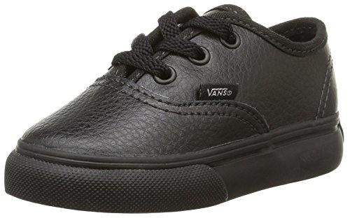 Vans T Authentic Leather, Unisex Babies' Walking Baby Shoes, Black (leather/black/black), 5 UK (21.5 EU)