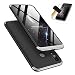 Produktbild MISSDU kompatibel mit Premium Hart PC 360 Grad Hülle Huawei Honor Play Hülle + Panzerglas,3 in1 Handytasche Handyhülle Schutzhülle Cover - Silber schwarz