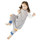 Happy Cherry - Bébé Filles Garçons Pyjamas Grenouillère - Combinaison sans Manches - Taille 3-5 ans - Gris