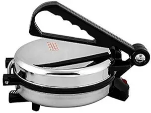 BAJAJ VACCOGo-Ezzee Chapati/Roti/Khakhra Maker C-02 Wattage 900, Stainless Steel, Black