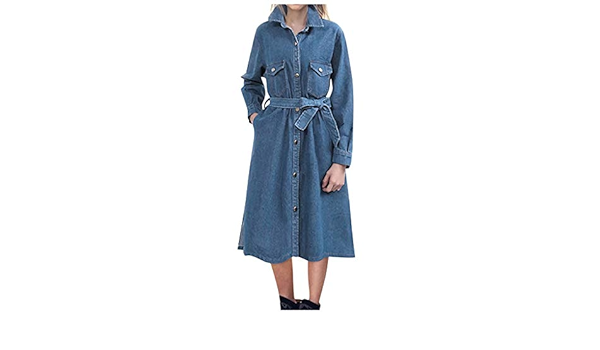 long denim overcoat