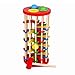 Happy Cherry Colourful Wooden Knock Ball Pound and Roll Punch with Hammer Intelligence Development Education Toy for Baby Kids Toddler Child