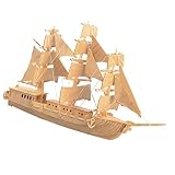 3D dreidimensionale Puzzles aus Holz Fahrzeug/Schiff Modell und kreatives Kinderspielzeug - Westliche Schiff, eine Größe