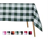 MANTEL DE ALGODÓN ORGÁNICO: Rectángulo de mantel de búfalo Hecho con una sutil de vanguardia y un acabado suave para una cena cómoda y una porción feliz al día de San Valentín.