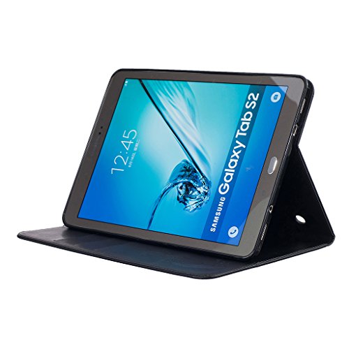 Schutzhülle Samsung Galaxy Tab S2 T815 9.7′ Hülle, PU Leder Cover Standfunktion Etui für Samsung Galaxy Tab S2 T815 9.7′ (Schwarz) - 3