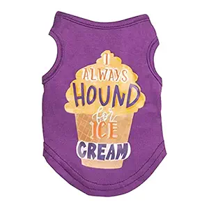 Ollypet Small Large Dog Clothes Shirt for Big Medium Dogs Ice Cream Funny Clothing for Summer Teacup Apparel (M)
