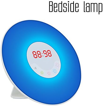 Morning Wake up Light Malanzs Smart Sunrise Stimulation Alarm Clock Electronic Touch Control Colored Glare with FM Radio for Nature Night Atmosphere Bedside Lamp