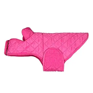 14 INCH Stylish Dog Winter Coat Pink with Caller Full Coverage Imported Material Used