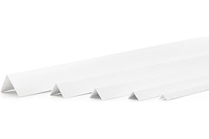 DQ-PP WINKELPROFIL – Größe: 15x15mm – Länge: 2m (1x 2m) – Farbe: Weiss – Material: PVC – Kunststoff Winkelleiste – Außenecke Kantenschutz Wand Eckprofil Kunststoffwinkel L-Profil