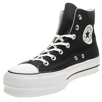 Converse Chuck Taylor CTAS Lift Hi, Sneakers Basses Femme, Noir (Black White 001), 39 EU