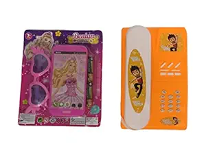 SIZZLER TOYS Presents Musical landline Telephone Tring Tring Music Phone and Benign Girl Mobile Phone Combo Offer Set