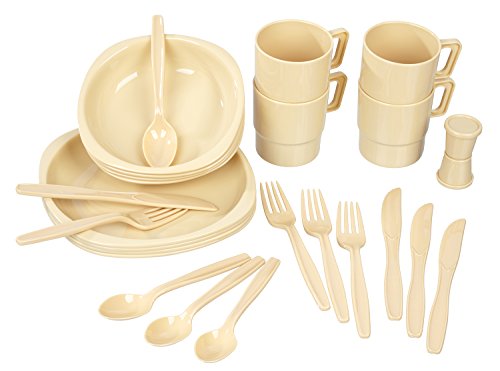 Campinggeschirr 26 -teiliges Set aus bruchfreiem Material