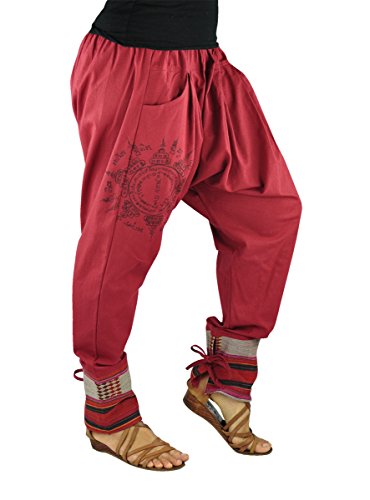 Hoch geschnittene UNISEX Haremshose Tattoo als alternative Kleidung und Aladinhose von virblatt S – L – Paed Tidt Yant - 2