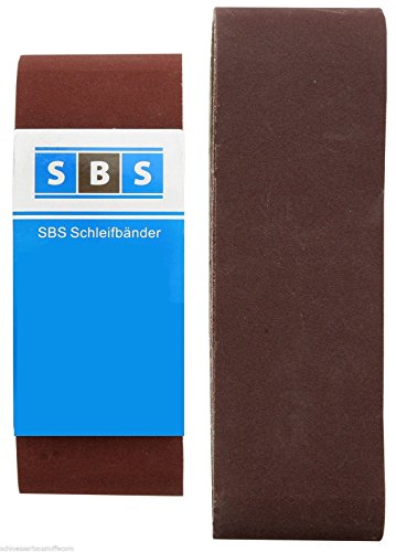 10 Stück Schleifbänder gemischt 75 x 533 mm - Körnung je 2 Stück 40,60,80,120,180 für Bandschleifer