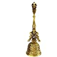 WIGANO Brass Big Puja Hand Bell Ghanti Big Golden 1 Piece