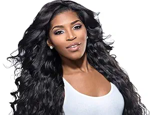 LUSH LOCKS hair extensions for women and girls long 20 inches wavy wigs for Girls and women black