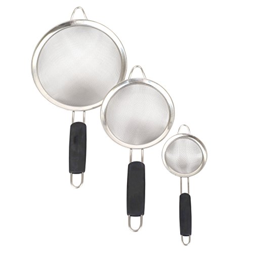 Cucinare Lebensmittel-Sieb Premium-Set Edelstahl Feines Sieb, Abtropfsieb – 3 Größen - 2