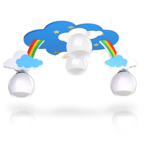 Tomate Dorado Lámpara Techo Infantil con Bombilla LED, Arcoiris