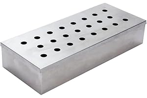 Herzog Vaggan Rectangular Kitchen Barbecue BBQ Stainless Steel Metal Smoking Smoke Smoker Box Without Wood Chip