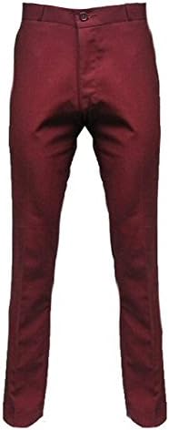 Relco Mens Stay Press Burgundy Tonic Trousers Two Tone STA Prest Retro Mod Skin