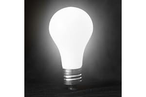 MilesMagic Close Up Comedy Magic Lamp LED Glow In Hand, Push Button Model Gimmick Battery Light Bulb for Magic Trick, White