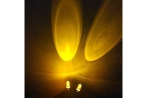 TOPXCDZ 100PCS 5mm LED Flackern Dioden Blinkt Gelb Blinkt Kerze Licht Emittierende Diode Flackern Blitz Blink LED Diodo Intermitente (Candle Flash Yellow)