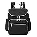 Produktbild DeLongKe Wasserdichter Nylon-Mutterrucksack Große Kapazität Multi-Funktions-USB-Mamabeutel Flasche Mutter- und Babytasche Wickeltasche Baby Car Bag Geeignet für Krankenhäuser, Shoppen usw,Black