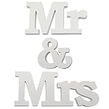 EQLEF® 1 Set Mr & Mrs Holzbuchstaben für Hochzeit Dekoration Sign Top Table Geschenk-Dekor - 2