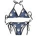 Produktbild Nifdhkw Womens Triangle Bikini Husky Dog Pattern Chic Bathing Suits