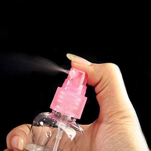 3 x 50 ml Sprüh Kopf Kosmetik Flasche | Beauty | Set bunte Farben | optisch schön | Flüssigkeit selbst abfüllen | durchsichtig | Drehverschluss | Flug Reise | Sommer – Kühlung durch Wasser Zerstäuber | Beyond Dreams - 6