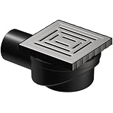 VitrA V-Flow Kare 5606979 Duş Kanalı, Yandan &Ccedil;ıkışlı, 10x10 cm, DK 800 Kapak, Mat Krom