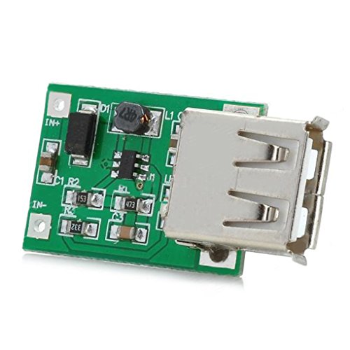 LUFA 5V 600mA USB DC DC Booster Circuit Board Modul Grün + Silber 96% transfer efficiency; with built in USB female output and LED indicator