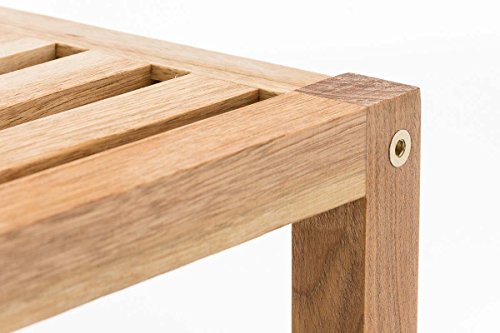 CLP Badregal, Holz walnuss, Küchenregal Skandia 36 x 36 x 79 cm, 3 Ablagen - 6