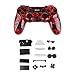 Produktbild kokiya Schutzhülle Gehäuse Cover Case Mit Button Kit Für PlayStation4 PS4 Controller - Rot Schädel