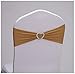 Produktbild Lanlan Hochzeit Bankett Decor Spandex Stuhl Cover Love Gold 1 Stück