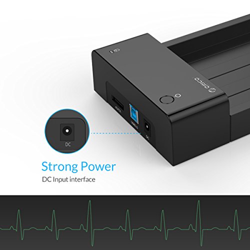 ORICO 2,5″ 3,5″ Festplatten Dockingstation Gehäuse, USB 3.0, eSATA, für 2,5 und 3,5-Zoll HDD und SSD mit SATA, Hochgeschwindigkeit, bis zu 8 TB - 5