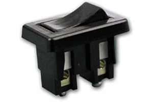 EGB Interruptor basculante con conexión por tornillo, negro 230V/2A