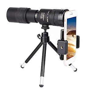 10-300X40mm BAK4 Prism Monocular Telescope Spotting Scope with Smartphone Holder and Tripod for Adults Bird Watching Camping Hiking-Daerzy